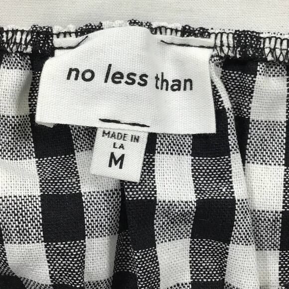 NO LESS THAN SZ M black gingham Spaghetti Strap Sleeveless Crop Top NWT 0B4 - Picture 5 of 6